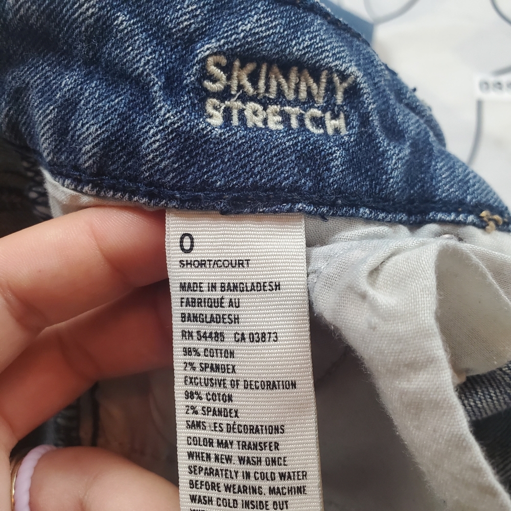 AMERICAN EAGLE Skinny Jeans Blue Denim Stretch 0 - Picture 2 of 8